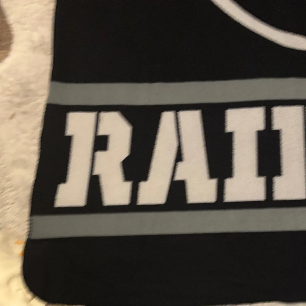 Las Vegas Oakland Raiders Black and Gray Blanket